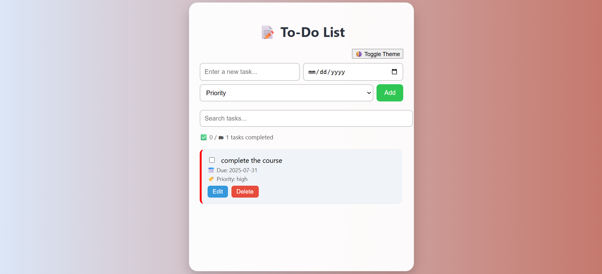 Todo List Website
